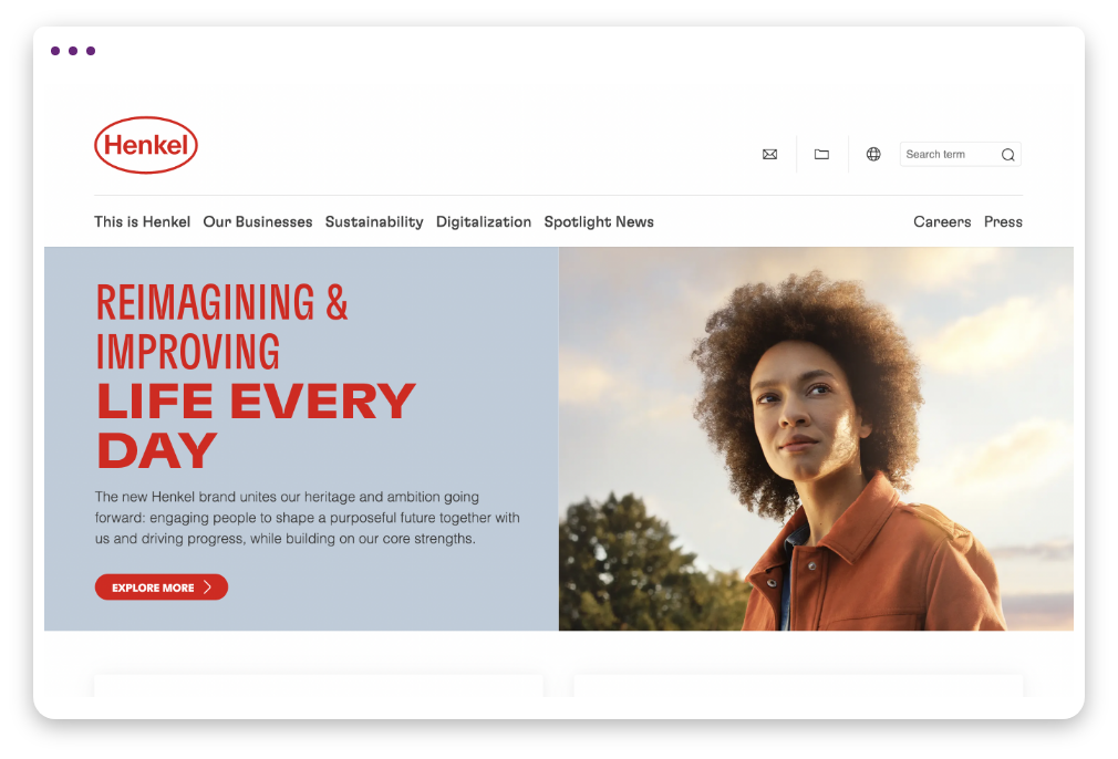 HENKEL desktop site page screenshot 