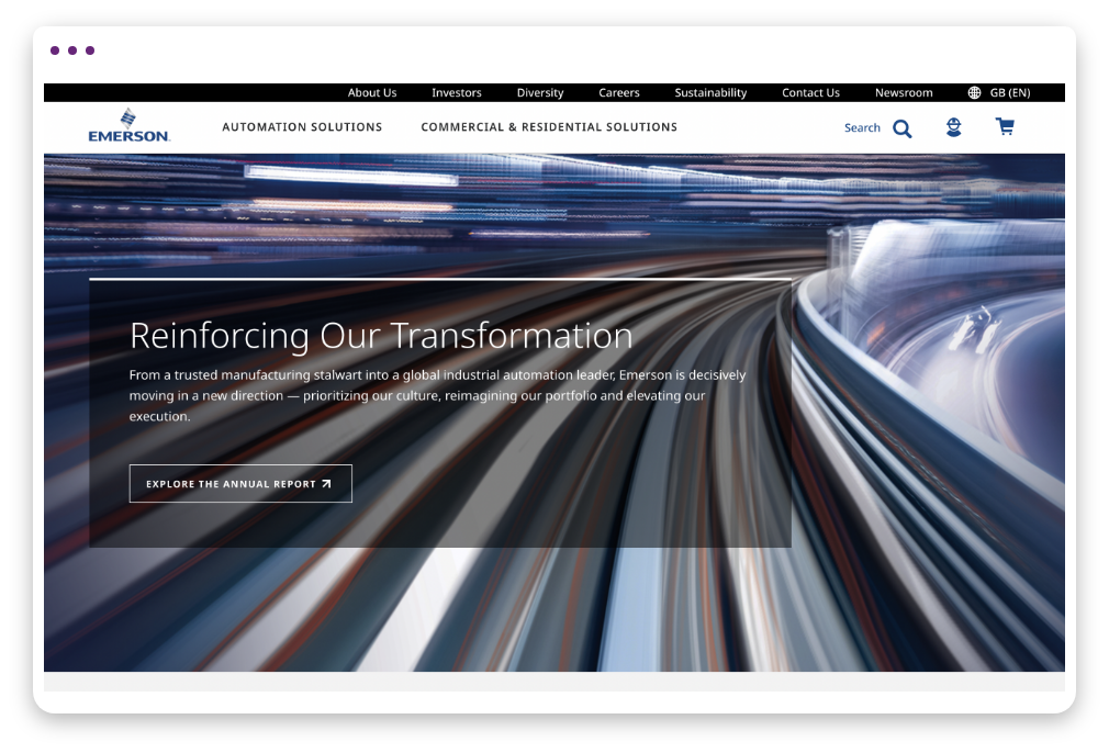 EMERSON Desktop-Seite Screenshot 2